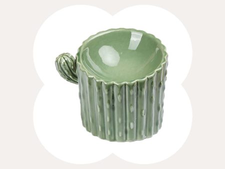 Cactus Shaped Cat Bowl on Sale