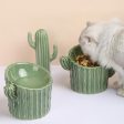 Cactus Shaped Cat Bowl on Sale