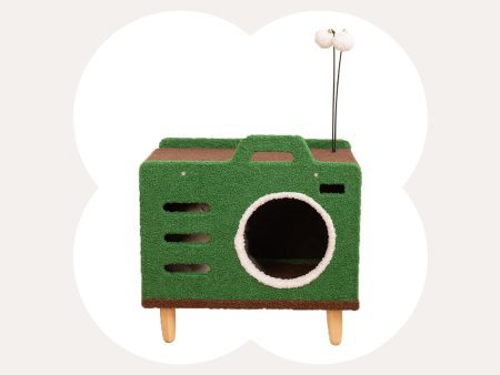 Cozy Green Radio Cat Bed Cheap