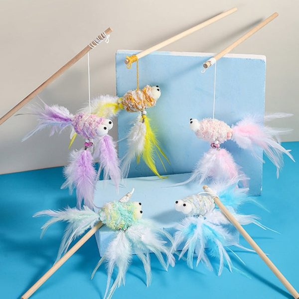 Handmade Goldfish Cat Toy Wand Discount