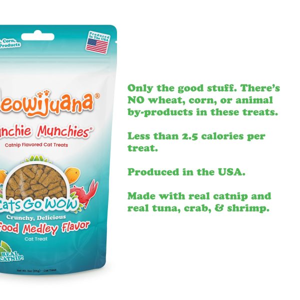 Crunchie Munchies®  Seafood and Catnip Flavor Cat Treats For Cheap