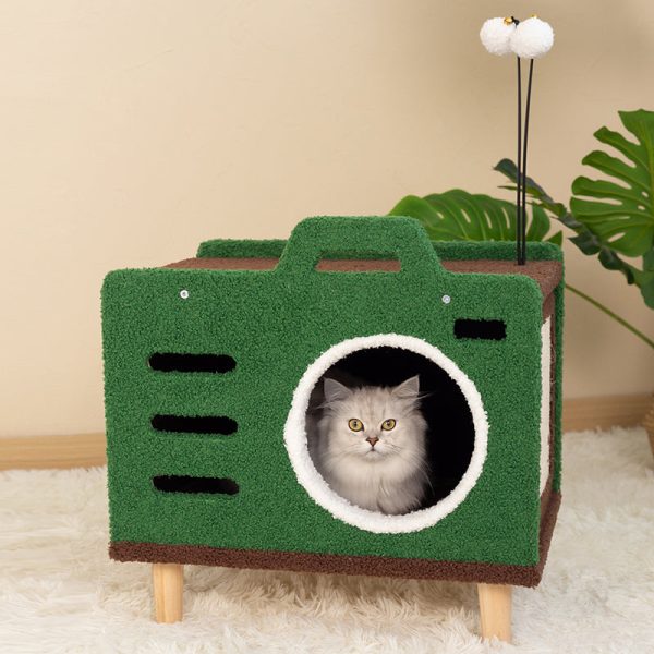 Cozy Green Radio Cat Bed Cheap