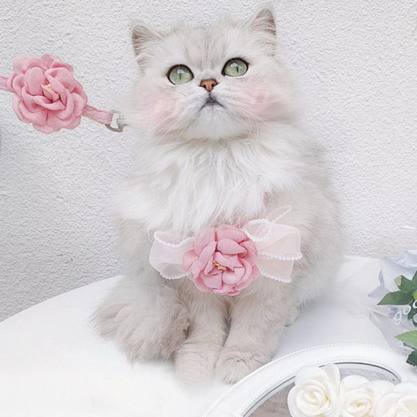 Pink Camellia Cat Harnesses For Discount