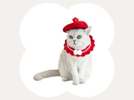 Stylish Floral Cat Beret Online Hot Sale