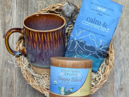 Organic Coffee & Herbal Tea Gift Basket For Cheap