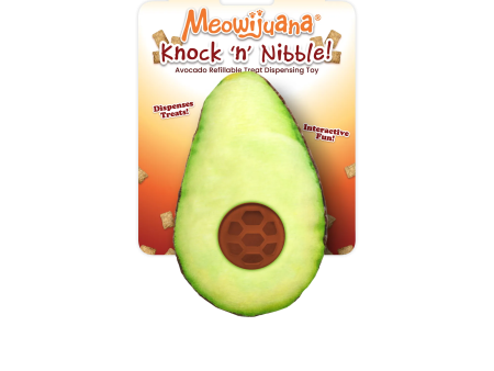 Knock  n  Nibble Avocado Refillable Treat Dispensing Cat Toy Discount