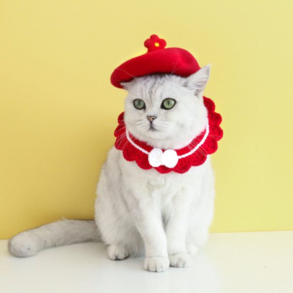 Stylish Floral Cat Beret Online Hot Sale