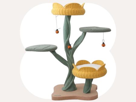 Yellow Tulip Cat Tree For Discount