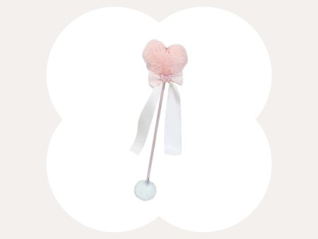 Pink Heart  Cat Teaser Wand For Discount