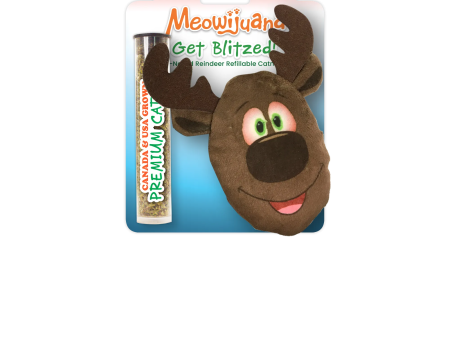 Get Blitzed Reindeer Refillable Cat Toy Supply