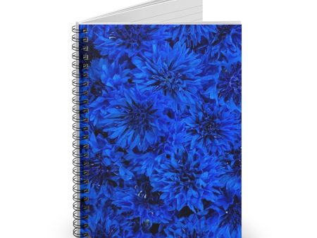 Spiral Notebook - Ruled Line - Blue Bachelor Buttons For Sale