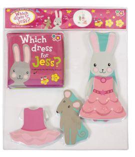 Which Dress For Jess? Bath Book And Foam Sticker Set Supply