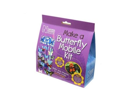 National History Museum - Make A Butterfly Mobile - Boxed Kit (24.5 X 20 X 5 Cm) Online now